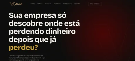 Site institucional da Velax